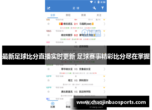 最新足球比分直播实时更新 足球赛事精彩比分尽在掌握